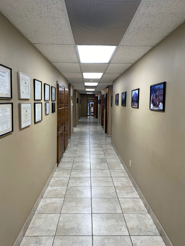 Hallway at our Arlington location
