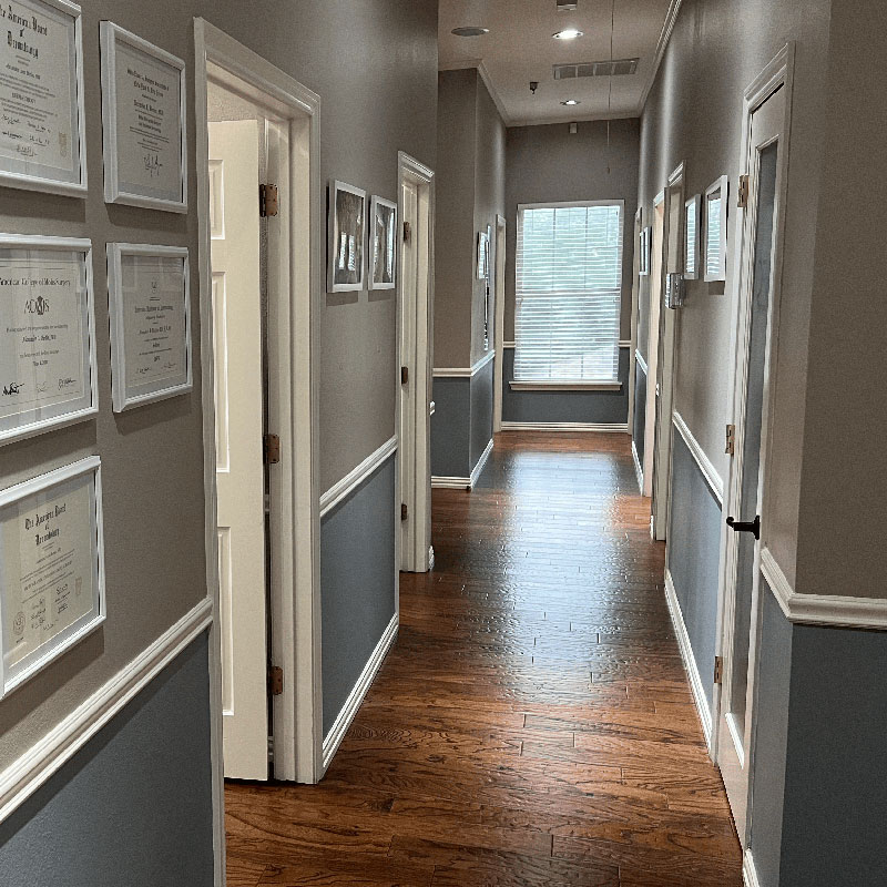 Hallway at the DFW Skin Surgery Center - Southlake location