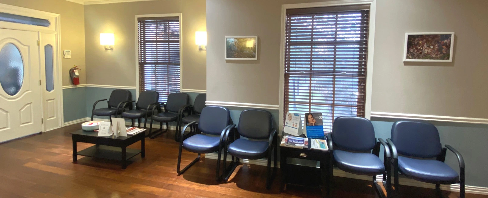 Waiting room at DFW Skin Surgery Center in Southlake, Texas